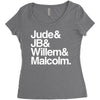 a litle life book white logo Women's Triblend Scoop T-shirt