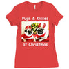 pug dog christmas Ladies Fitted T-Shirt