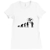 stop following me monkey Ladies Fitted T-Shirt