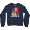 usa boxer flag Crewneck Sweatshirt