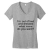 i'm oun of bed Women's V-Neck T-Shirt