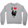 i love cock Crewneck Sweatshirt