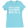 i'm in a serious relationship with pizza Ladies Fitted T-Shirt