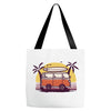 Sunset Van Tote Bags