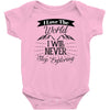 i love the world i will never stop exploring Baby Bodysuit