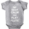 keep calm play flute Baby Onesie