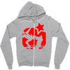 eric cantona, kungfu, manu Zipper Hoodie