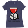 party a drink Ladies Fitted T-Shirt