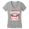 Legends Are Born In July Women's V-Neck T-Shirt
