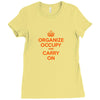 occupy wall street t shirt 99% organize carry on anti corporate greed Ladies Fitted T-Shirt