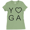 yoga heart Ladies Fitted T-Shirt