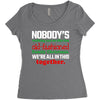nobody's walking out on this fun old fashioned family christmas we're Women's Triblend Scoop T-shirt