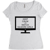 keep calm and watch gilmore girls Women's Triblend Scoop T-shirt