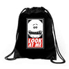 look at me Drawstring Bags