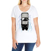 delorean 2 Ladies Curvy T-Shirt