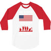 Stand For The Flag We Kneel For The Fallen 3/4 Sleeve Shirt