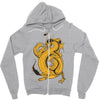 bruce, the dragon Zipper Hoodie