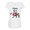 mama bear floral Maternity Scoop Neck T-shirt