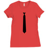skinny white tie hipster cool school funny awesome geek shirt t shirt Ladies Fitted T-Shirt