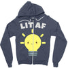 lit af kawaii light bulb Zipper Hoodie