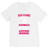 god found autism moms V-Neck Tee