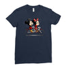 biking down main street Ladies Fitted T-Shirt
