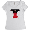 pool black red Women's Triblend Scoop T-shirt