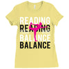 Reading Yoga Wine Balance Ladies Fitted T-Shirt