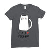 cat love person! Ladies Fitted T-Shirt