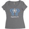 argentina 78 world cup 1978 retro football Women's Triblend Scoop T-shirt