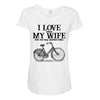 i love when my wife lets me buy another bike Maternity Scoop Neck T-shirt