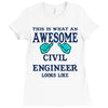 awesome civil engineer looks like Ladies Fitted T-Shirt