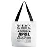 Born In April Tote Bags