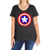 Captain America Ladies Curvy T-Shirt