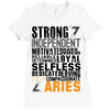 Strong Independent Motivated Aries Ladies Fitted T-Shirt