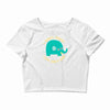 an elephant never cares Crop Top