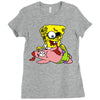 zombie spongebob Ladies Fitted T-Shirt