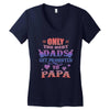only the best dads get promoted to papa Women's V-Neck T-Shirt