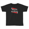 delete your account Toddler T-shirt