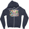 rude funny cotton dick of the world, ideal gift, birthday present Zipper Hoodie