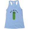 dill with it black logo Racerback Tank