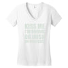 kiss me i'm drunk or irish Women's V-Neck T-Shirt