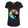 zentao symbol as evolution of the tao (yin yang) Maternity Scoop Neck T-shirt