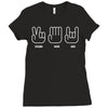 scissors paper rock Ladies Fitted T-Shirt