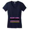 Baby Girl Under Construction Women's V-Neck T-Shirt