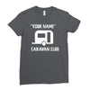 personalised your name caravan club funny gift Ladies Fitted T-Shirt