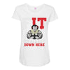 we all lift down here Maternity Scoop Neck T-shirt