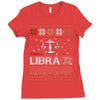 santa libra christmas ugly t shirts Ladies Fitted T-Shirt