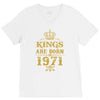 kings are born in 1971 V-Neck Tee