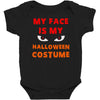 my face is my halloween Baby Bodysuit